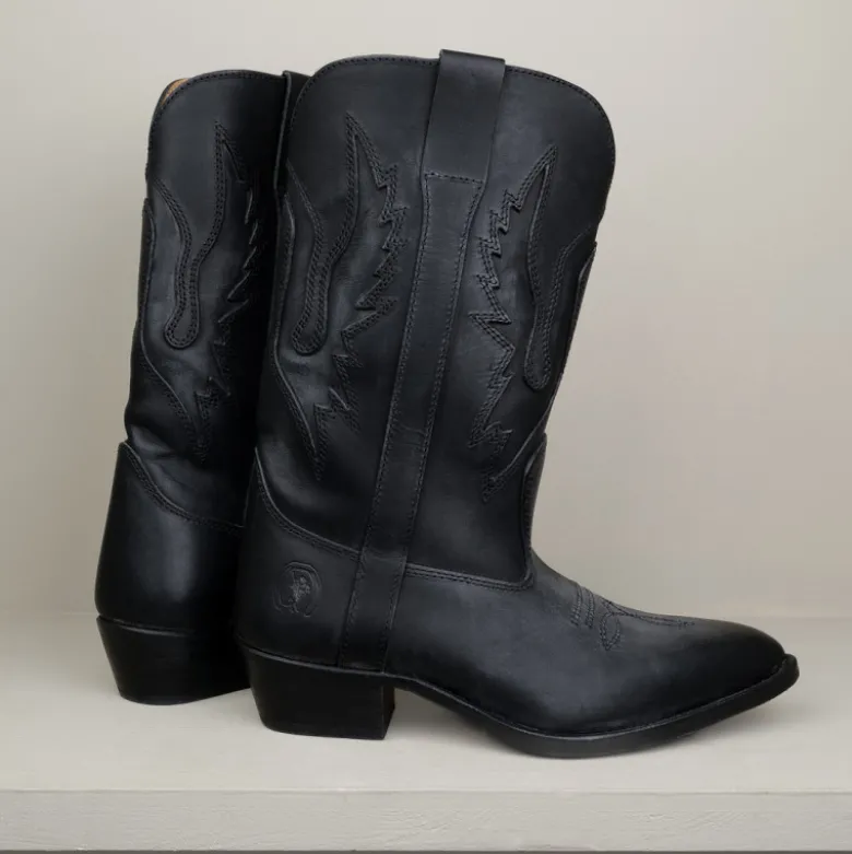 Santiags La Botte gardiane cuir naturel noires
