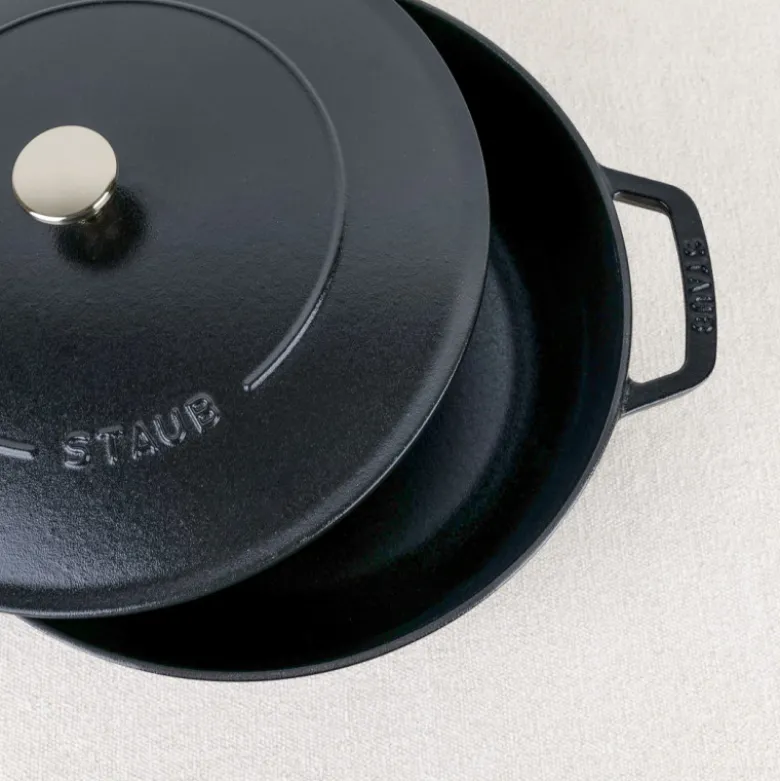Sauteuse en fonte noir mat