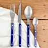 Set de 4 couverts bleu marine effet mat