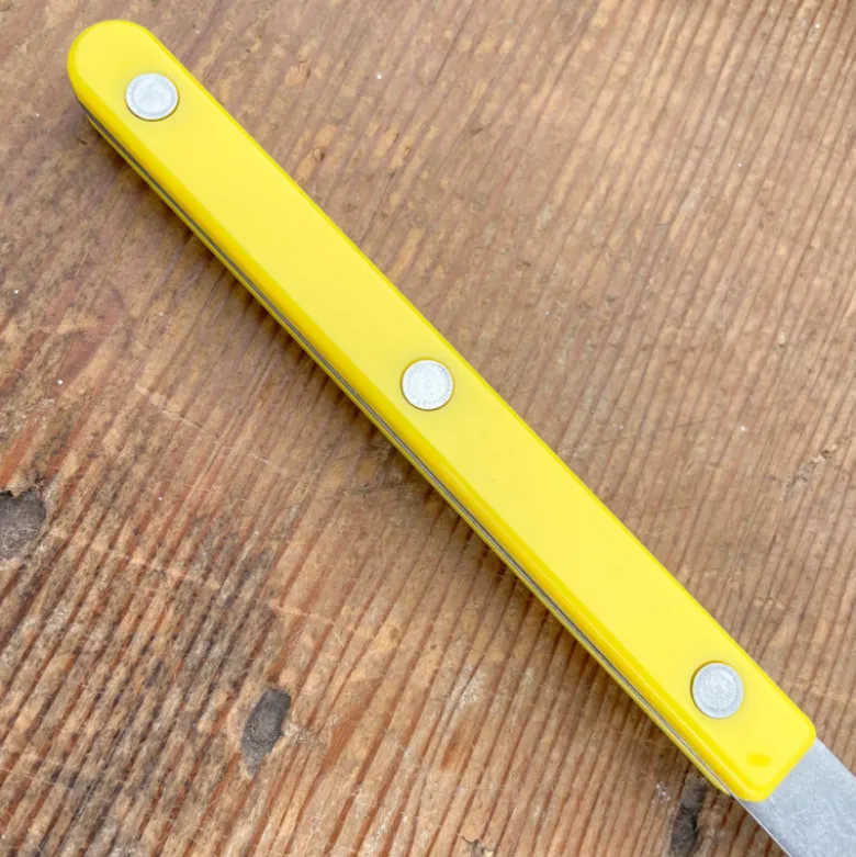 Set de 4 couverts de table jaunes effet mat