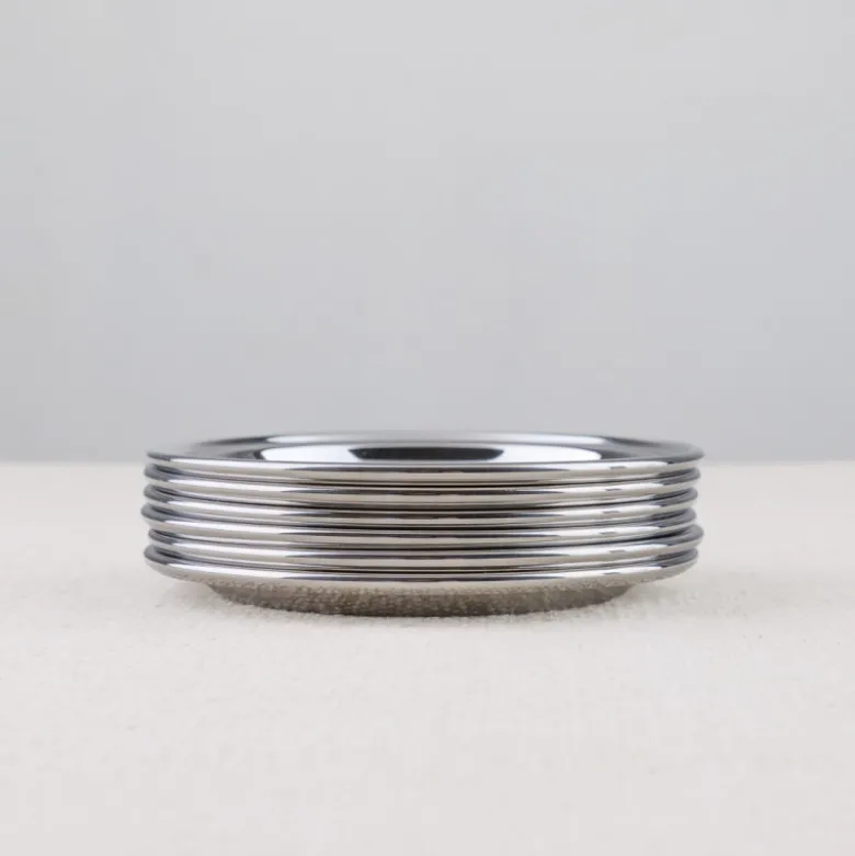 Set de 6 sous-verre inox