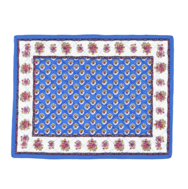 Set de table Fleur d'Arles bleu Souleiado