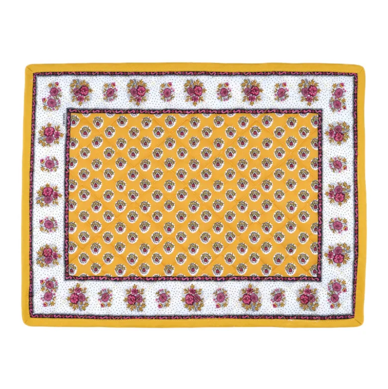 Set de table Fleur d'Arles jaune Souleiado