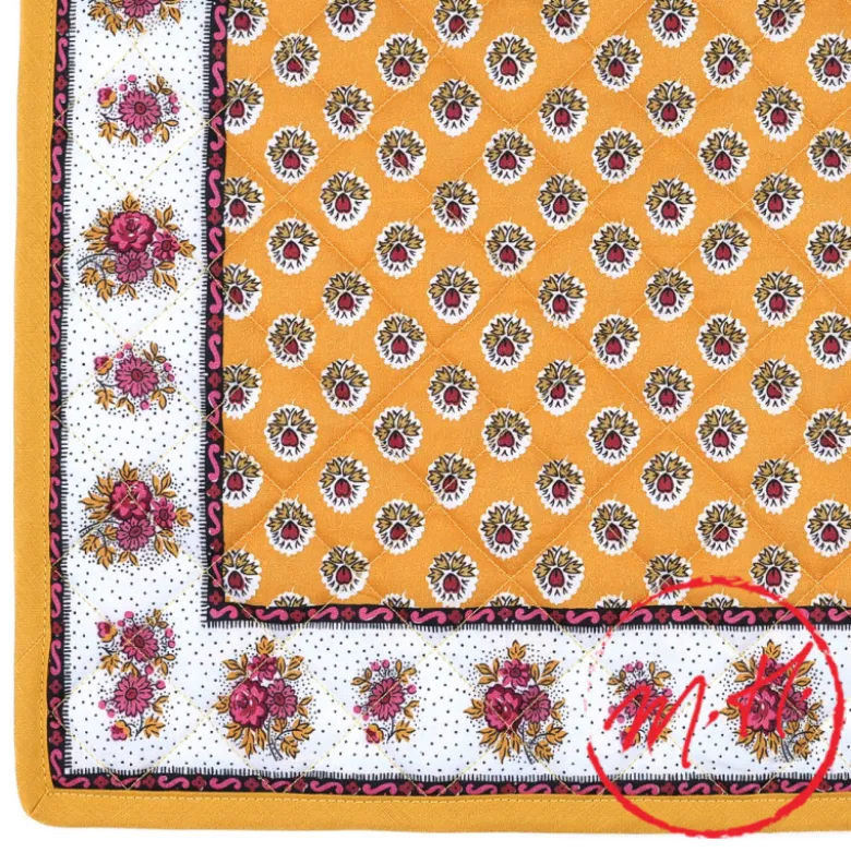 Set de table Fleur d'Arles jaune Souleiado