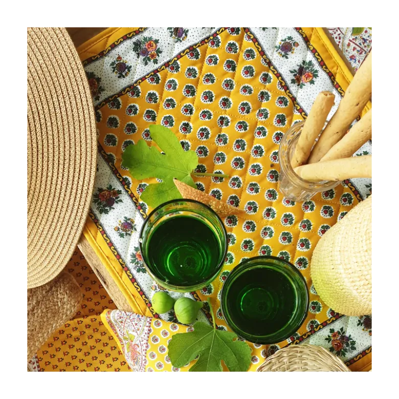 Set de table Fleur d'Arles jaune Souleiado