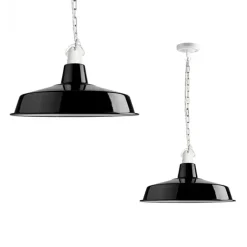 Suspension avec abat-jour en émail Ø40 cm