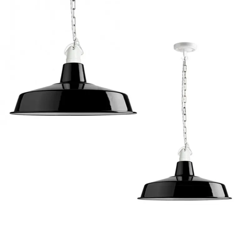 Suspension avec abat-jour en émail Ø40 cm