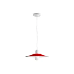 Suspension en porcelaine blanche et émail Ø 28 cm