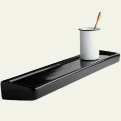 Tablette murale en porcelaine noire