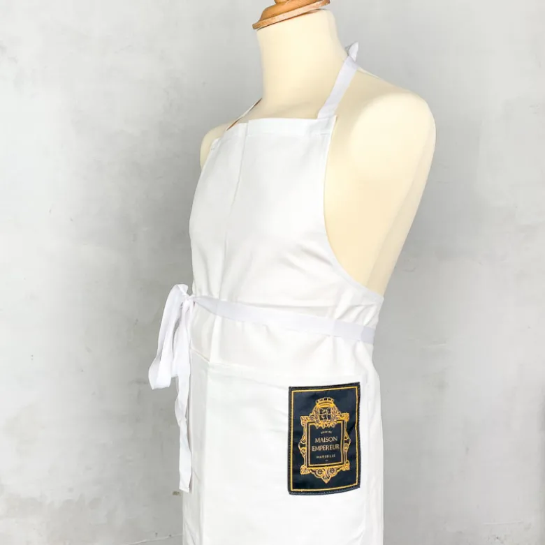 Tablier en coton blanc Maison Empereur