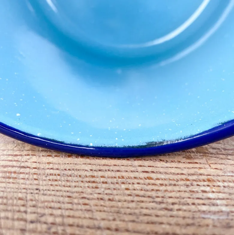 Tasse "Bouilloire" en émail turquoise