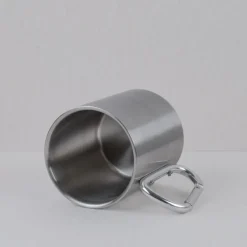 Tasse inox avec anse mousqueton
