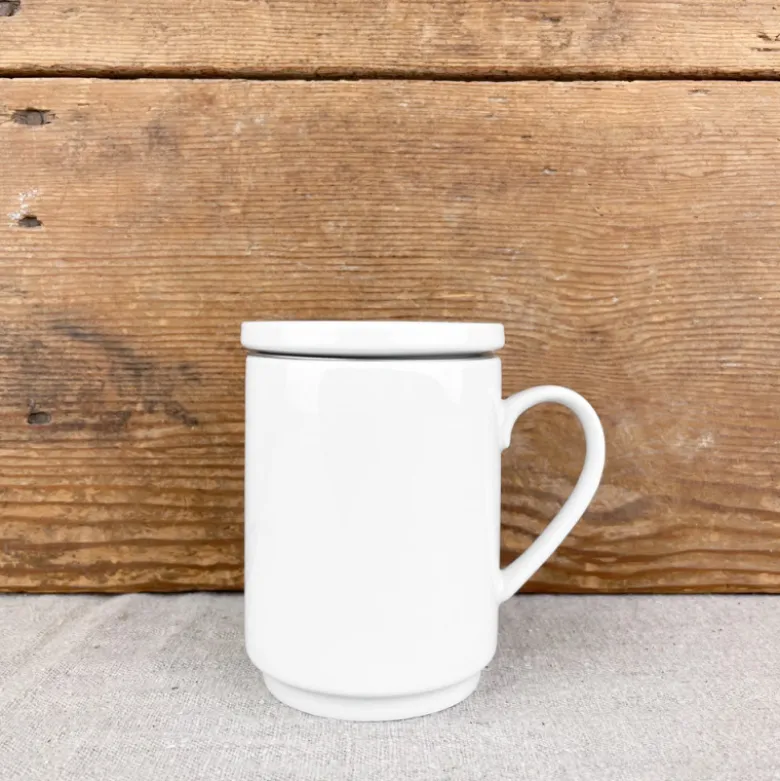 Tisanière en porcelaine blanche 0,30L