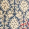 Tissu au mètre damas bleu