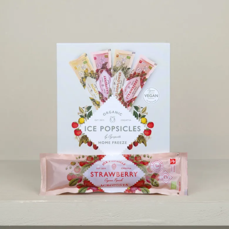 Tubes de glace à l'eau bio