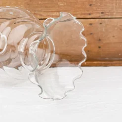 Verre de lampe tulipe arrondi avec motifs ciselés