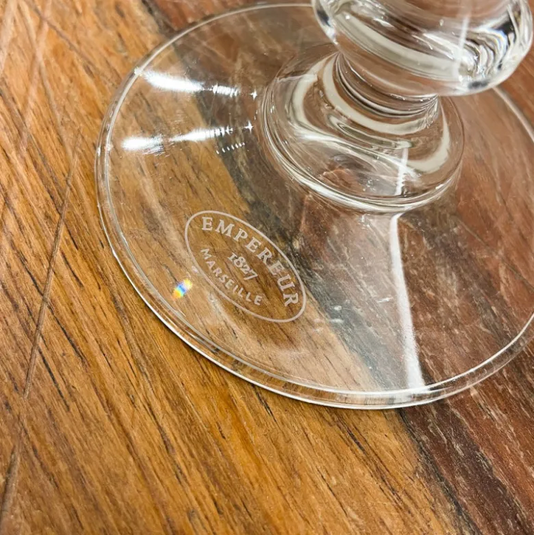 6 verres à eau guillochés Maison Empereur