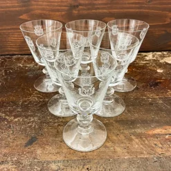 6 verres à vin guillochés Maison Empereur