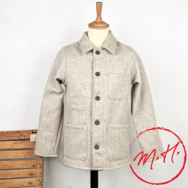 Veste en laine écrue Le Laboureur