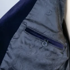 Veste Gardian Homme Velours Bleu